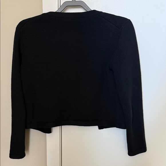 J Crew Navy Lady Jacket Cropped Cardigan with Gold Accents Size XS - Picture 3 of 5